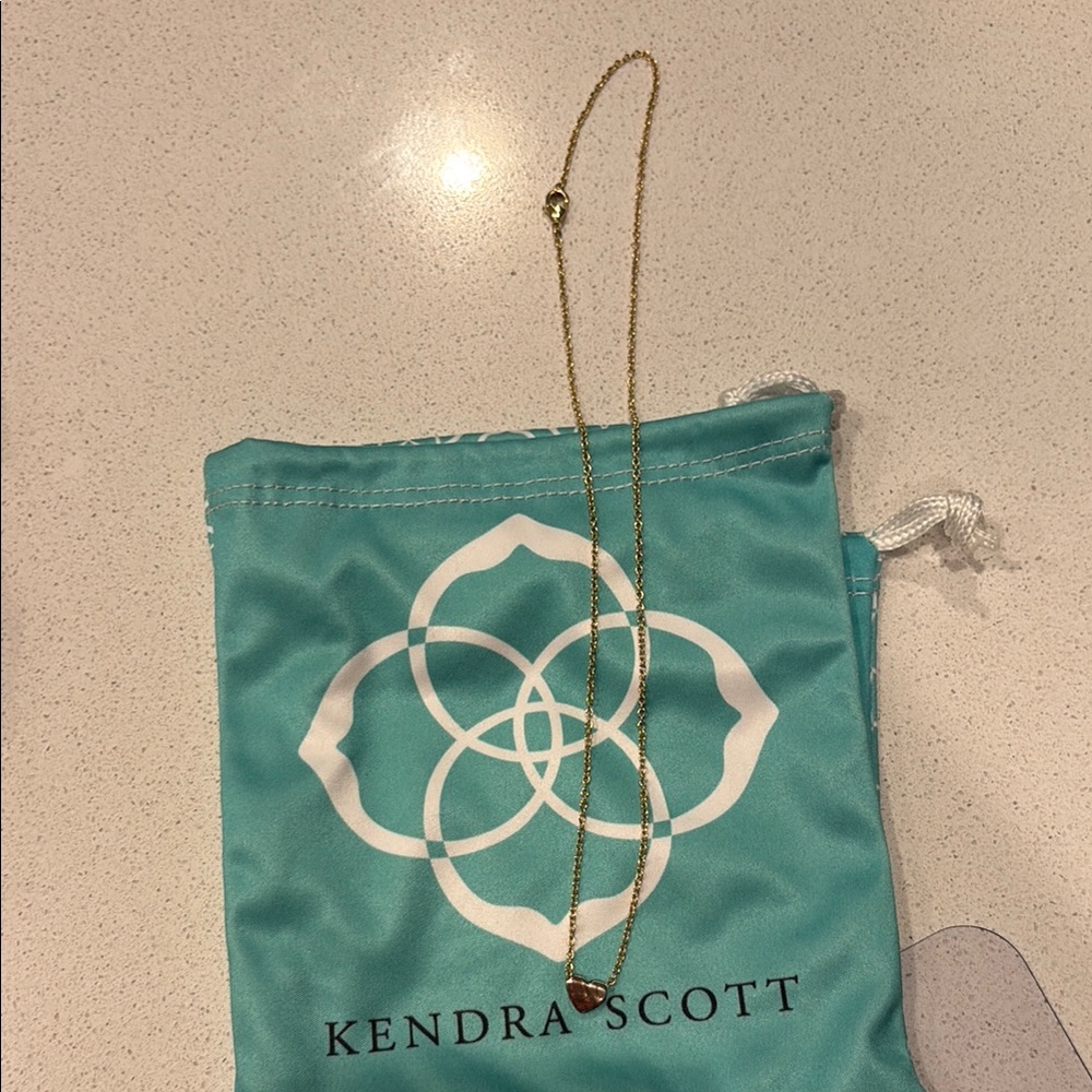 Kendra Scott Gold Necklace with Heart Charm